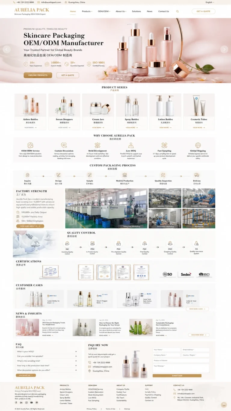 美妆包材  护肤品包装  化妆品 OEM  ODM